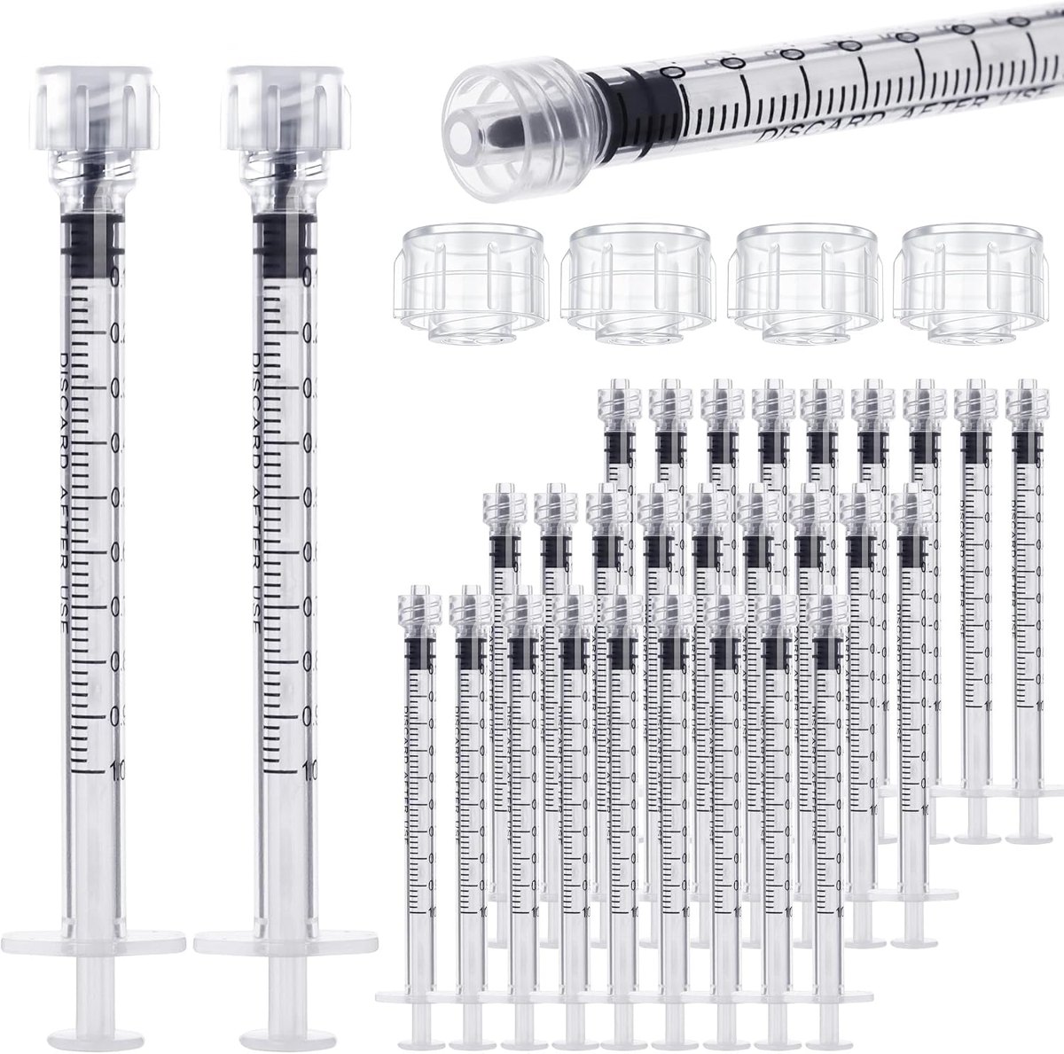 Foosi 1 mL Luer Lock Syringe, 30 Pack