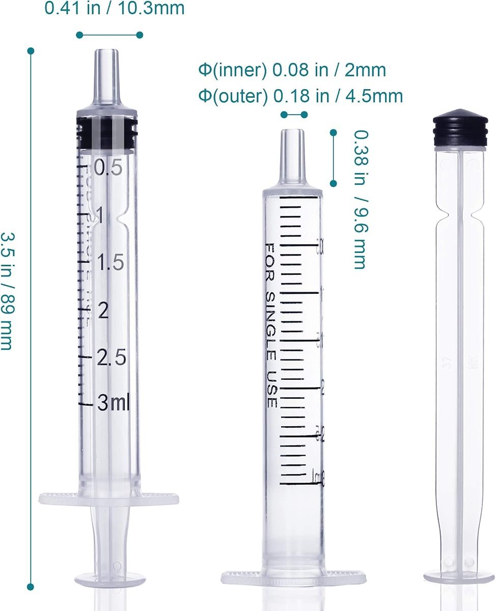Foosi 3 mL oral syringe without needle with tip cap