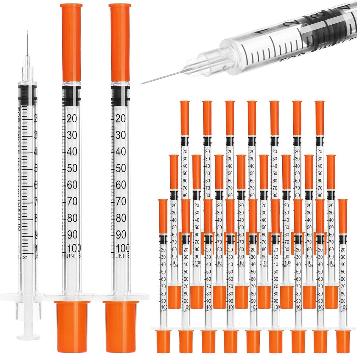 Foosi U-100 syringes with needle